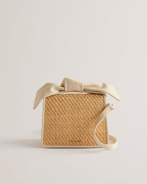 NIYAHNA-Bags-Faux Raffia Soft Knot Mini Bow Bag- Ted Baker Romania